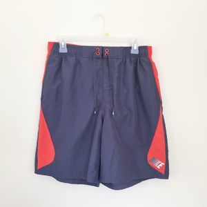 Nike Men`s Size M Gray & Orange Swim Trunks